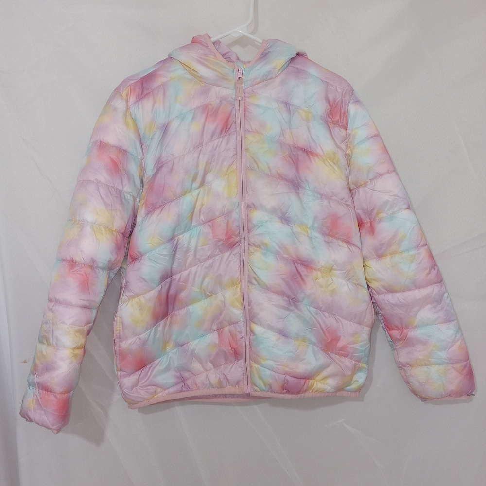 Thereabouts Pastel Multi Color Puffer Coat Sz 2Xl / 20.5 Big Kids